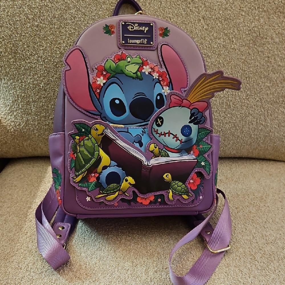 Loungefly Purple Stitch and Turtles Backpack